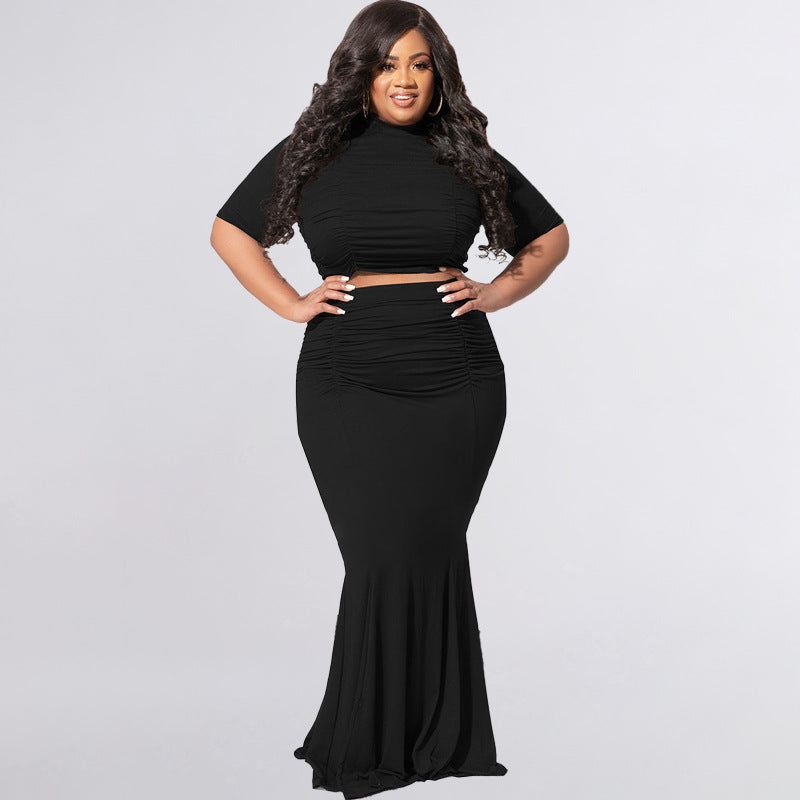 Short Sleeve Casual Two-Piece Suit